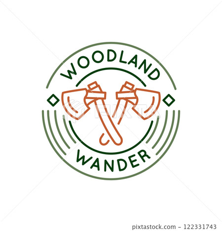 Simple Logo with Axes Icon Simple Logo with Axes Icon 122331743