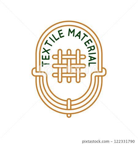 Simple Logo with Textile Material Icon Simple Logo with Textile Material Icon 122331790