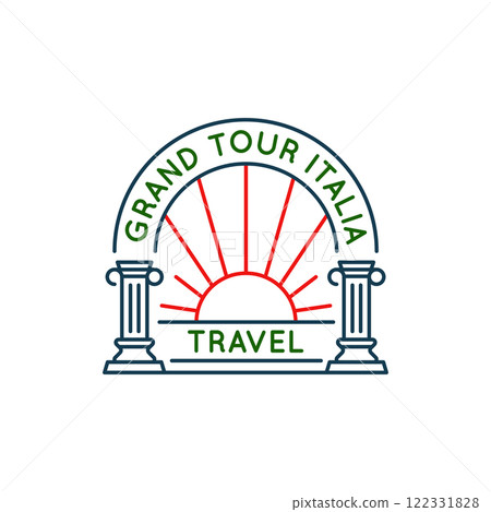 Simple Logo with Tour Italia Travel icon 122331828