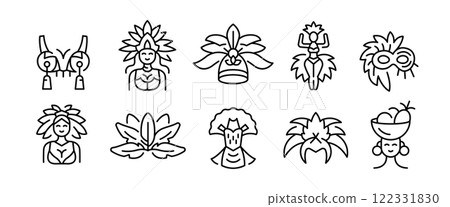 Carnival icons Set 122331830