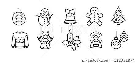 Christmas Icons Set 122331874