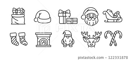 Christmas Icons Set 122331878