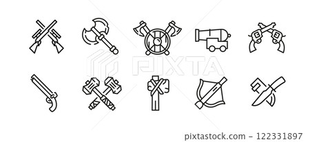 Cannon Icon Set 122331897