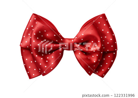 fashionable red bow tie with white polka dots fashionable red bow tie with white polka dots 122331996