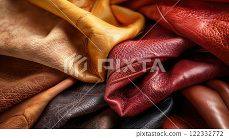 Hand-Dyed Leather For Shoes Background 122332772