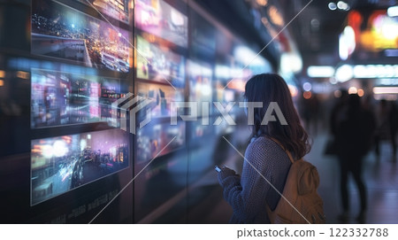 An immersive Virtual Reality Experience in a highly modern exhibition space 122332788