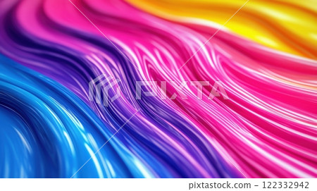 3D Colorful Brush Texture Abstract Background 122332942