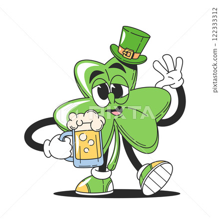 Cute fancy clover leaf character 122333312