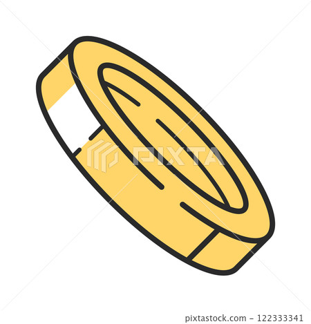 Golden coin Patrick day symbol 122333341