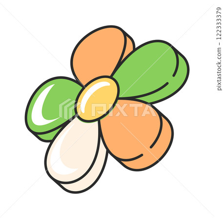 Colored clover flower Patrick day 122333379