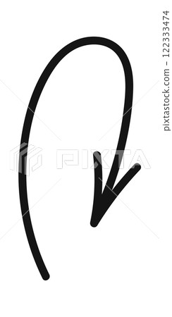 Sketch arrow black doodle element 122333474