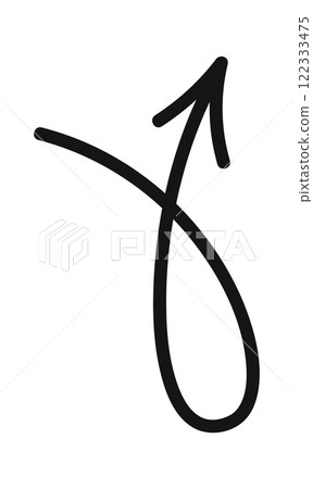 Loop shaped arrow doodle symbol 122333475