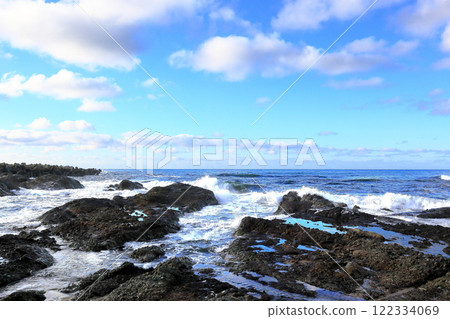 莊內海灘冬季景觀岩石海岸 莊內海灘冬季景觀岩石海岸 122334069