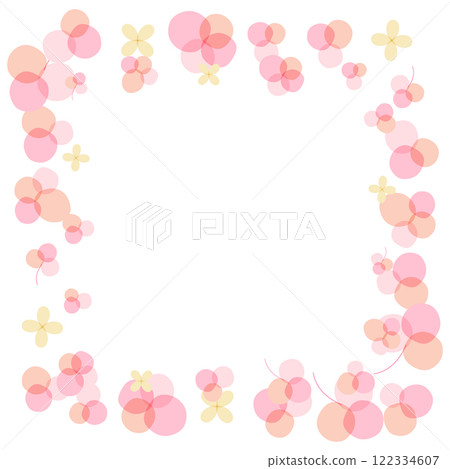 Cute square frame with spring flowers 122334607