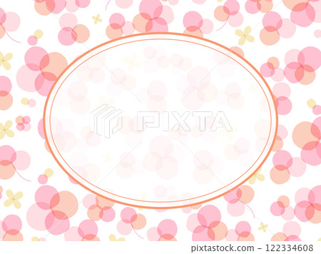 帶有小花卉圖案的抽象背景標籤 122334608