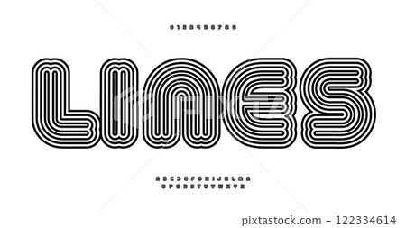 Lines modern alphabet, linear geometric letters design, outline bauhaus font for modern headlines, creative designs, creative posters, branding, and stylish logos. Vector typeset. Lines modern alphabet, linear geometric letters design, outline bauhaus font for modern headlines, creative designs, creative posters, branding, and stylish logos. Vector typeset. 122334614