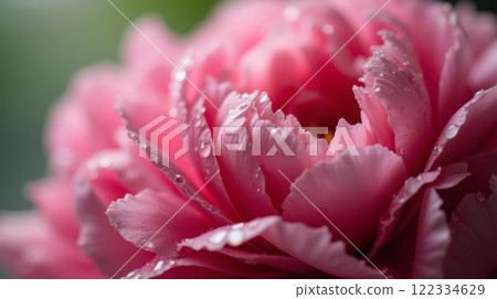 Macro View of a Stunning Pink Peonies Adorned with Dew Drops Macro View of a Stunning Pink Peonies Adorned with Dew Drops 122334629