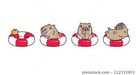 capybara vector swimming ring inflatable orange pet cartoon character icon logo symbol illustration beach pool isolated design capybara vector swimming ring inflatable orange pet cartoon character icon logo symbol illustration beach pool isolated design 122335953