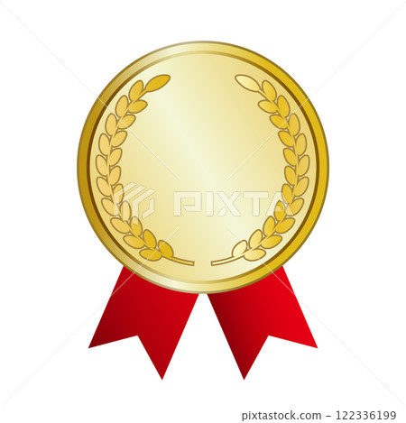 Medal illustration with copy space 122336199