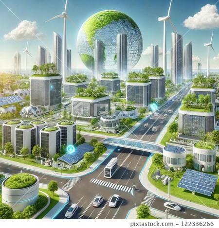 不久的將來能源社會的例證 不久的將來能源社會的例證 122336266