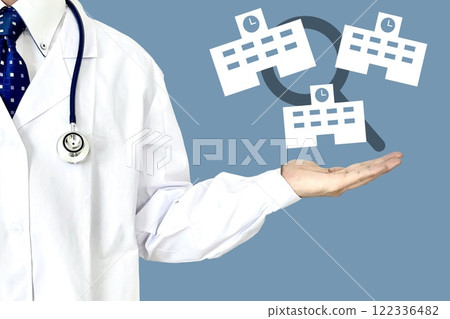 選擇醫院和醫生的形象 122336482