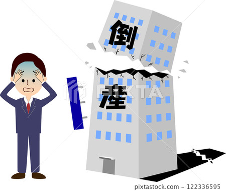 A company employee turns pale after his company goes bankrupt A company employee turns pale after his company goes bankrupt 122336595