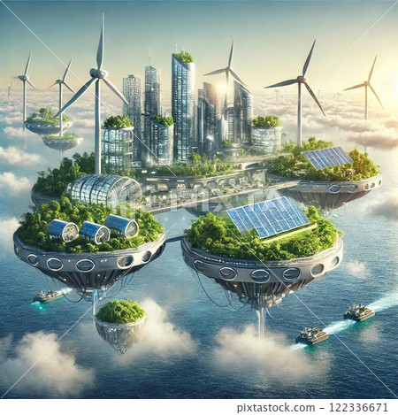 風力發電的形像說明 122336671