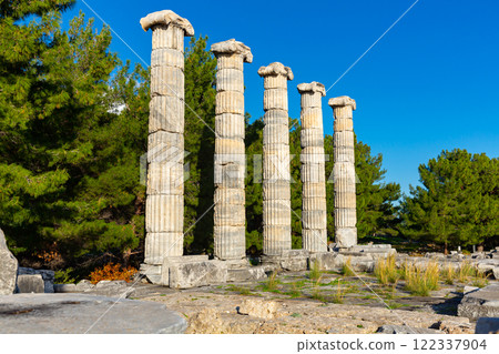 Athena temple in Priene, Turkey. Athena temple in Priene, Turkey. 122337904