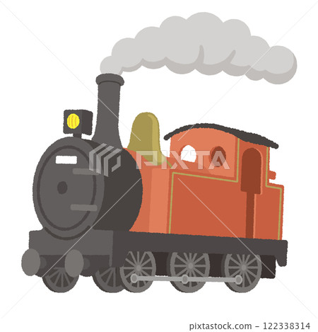 Retro steam locomotive illustration 122338314