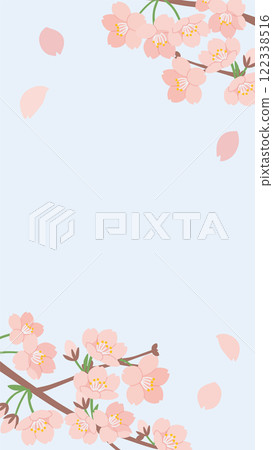 Illustration template of cherry blossoms in full bloom Illustration template of cherry blossoms in full bloom 122338516