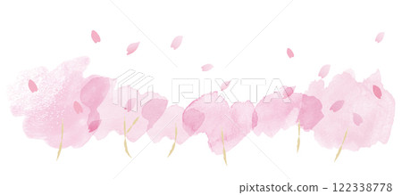 Pink beautiful cherry blossom background illustration 122338778
