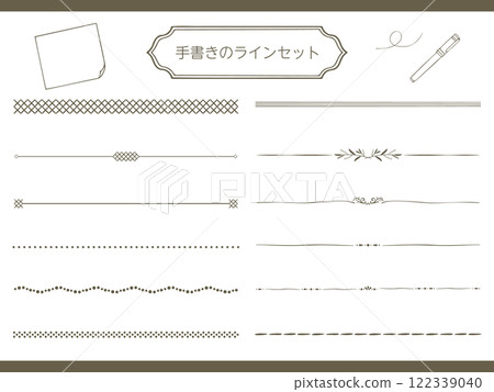 Simple and stylish hand-drawn line illustration set Simple and stylish hand-drawn line illustration set 122339040