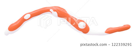orange watercolor drop zigzag isolated on transparent background 122339291