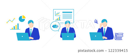 商人創建材料的插圖集 122339415