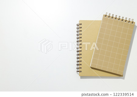 Two stylish notebooks on a white background 122339514