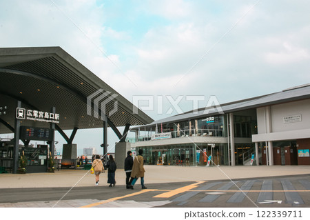 Hiroshima Electric Railway Miyajimaguchi Station and Miyajimaguchi Ferry Terminal 122339711