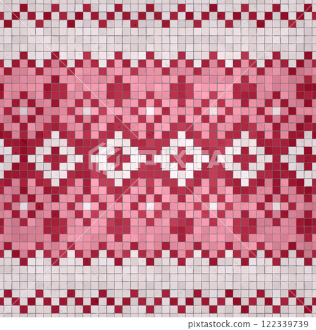 Scandinavian mosaic vector pattern 2 Scandinavian mosaic vector pattern 2 122339739