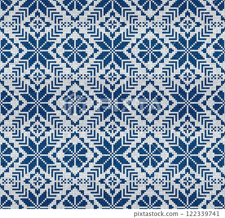 Scandinavian mosaic vector pattern 4 Scandinavian mosaic vector pattern 4 122339741