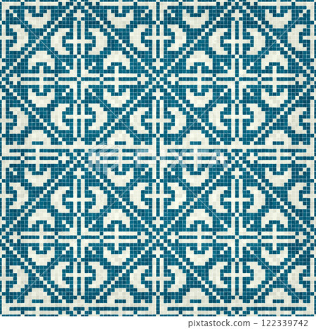 Scandinavian mosaic vector pattern 5 Scandinavian mosaic vector pattern 5 122339742