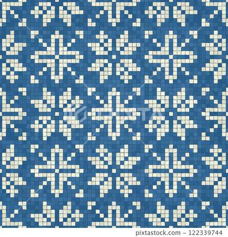 Scandinavian mosaic vector pattern 7 122339744