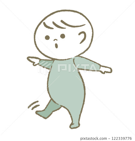Walking baby (light blue) 122339776