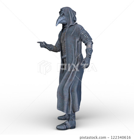 Man in crow mask 122340616