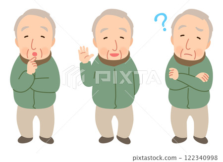 Elderly man, facial expression pose, senior, elderly, late elderly 122340998
