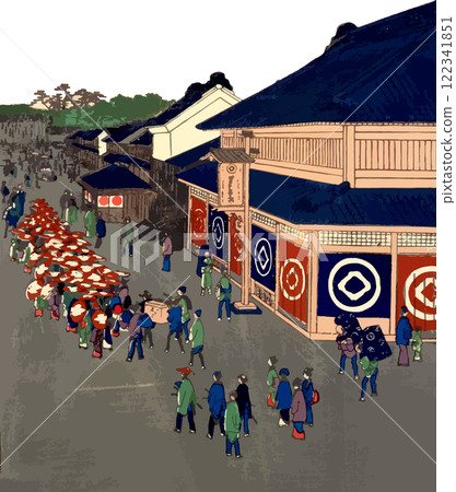 A large shopping street in Edo 122341851