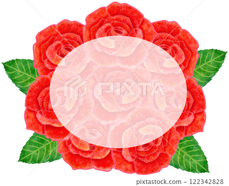 紅玫瑰時尚玫瑰框圖 122342828