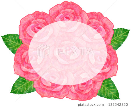 粉紅玫瑰時尚玫瑰框圖 122342830