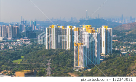 Jan 11 2025 Urban High Rise Buildings Surrounded by Greenery 122343051