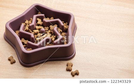 Slow feeder dog bowl preventing gulping and improving digestion 122343329