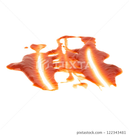 Red tomato sauce ketchup stains and smears 122343481
