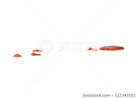 Red tomato sauce ketchup stains and smears Red tomato sauce ketchup stains and smears 122343502